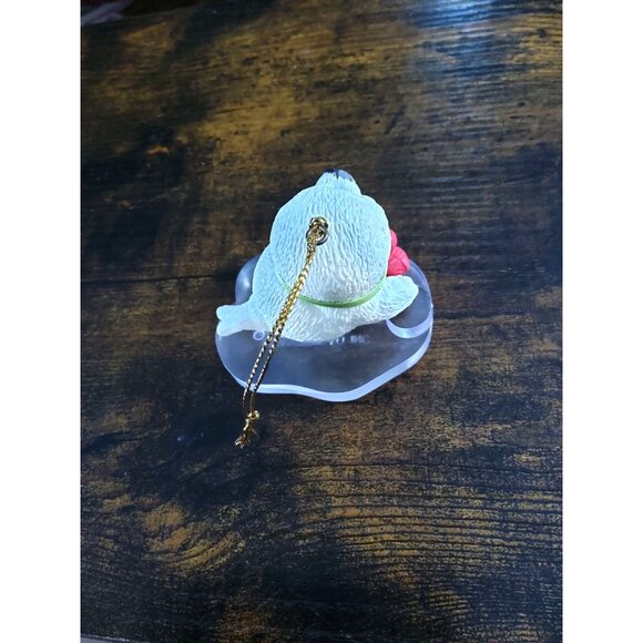 Vintage Morehead Endangered Young'uns Baby Seal with Red Cardinal Christmas Orna - Picture 2 of 5